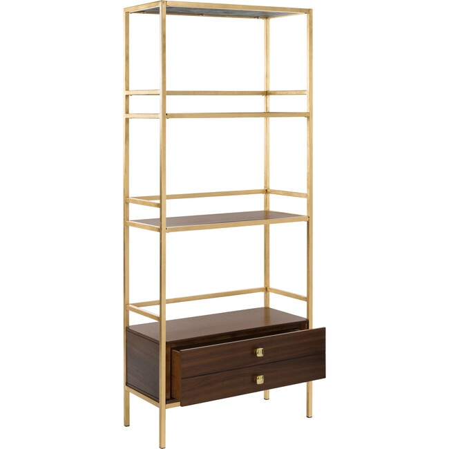 Mateo 4-Tier Storage Etagere, Gold - Bookcases - 5