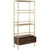 Mateo 4-Tier Storage Etagere, Gold - Bookcases - 5 - thumbnail