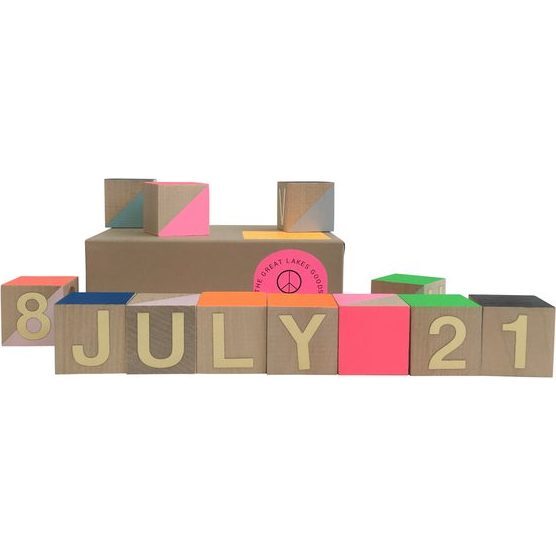 Set of 12 Hand-Painted Calendar Blocks - Paper Goods - 1