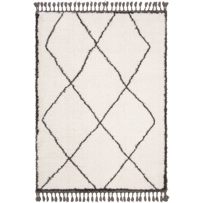 Carmella Shag Austen Rug, Cream & Grey - Rugs - 3