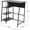 Hayden 3 Shelf Standing Desk, Black - Desks - 7