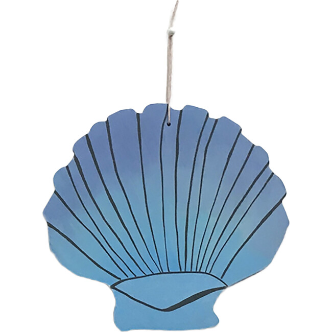 Handpainted Seashell Wall Charm, Ocean