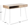 Jorja 1 Drawer 1 Shelf Desk, Natural/White - Desks - 9