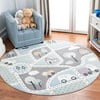 Carousel Kids Scout Rug, Grey/Light Blue - Rugs - 4