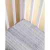 Brush-Stroked Cotton Fitted Crib Sheet, Grey Brush Stroke - Crib Sheets - 1 - thumbnail