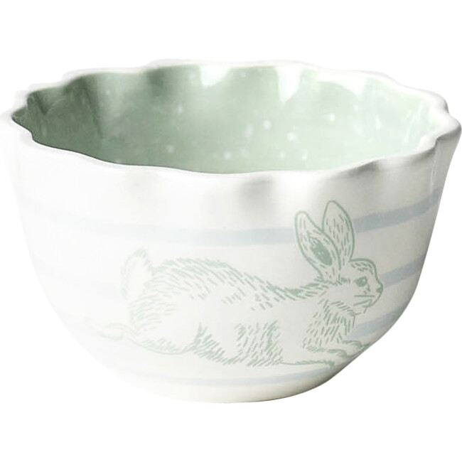Speckled Rabbit Ruffle Appetizer Bowl