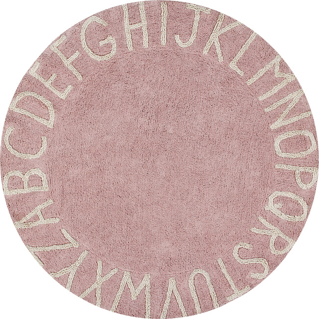 ABC Round Washable Rug, Vintage Nude/Natural