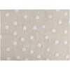 Polka Dots Washable Rug, Beige/White - Rugs - 1 - thumbnail