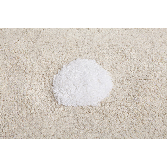 Polka Dots Washable Rug, Beige/White - Rugs - 2