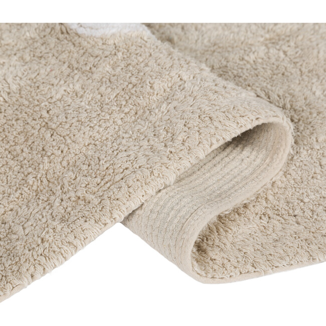 Polka Dots Washable Rug, Beige/White - Rugs - 4