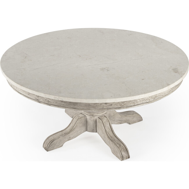 Danielle Marble Coffee Table, Rustic Gray