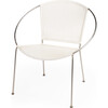 Milo Leather Accent Chair, White - Accent Seating - 1 - thumbnail