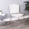 Milo Leather Accent Chair, White - Accent Seating - 3