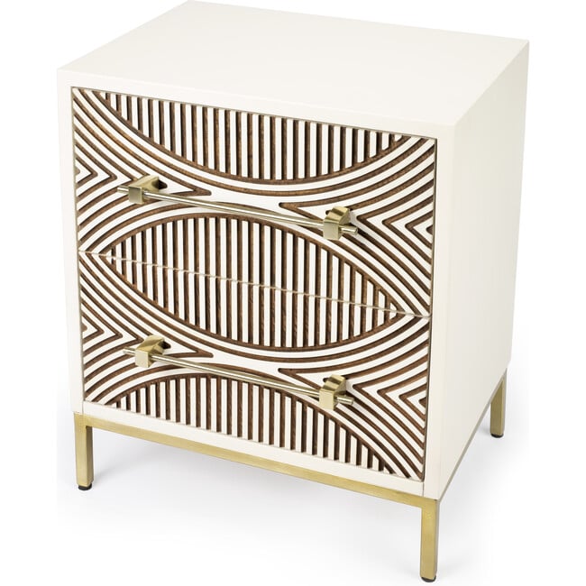 Cirella 2-Drawer Chest, White - Dressers - 1