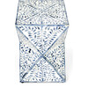 Anais Bone Inlay End Table, White/Blue - Accent Tables - 3