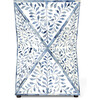 Anais Bone Inlay End Table, White/Blue - Accent Tables - 4