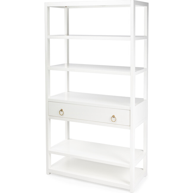 Lark Bookshelf, White - Bookcases - 1