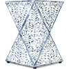 Anais Bone Inlay End Table, White/Blue - Accent Tables - 5