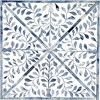 Anais Bone Inlay End Table, White/Blue - Accent Tables - 7