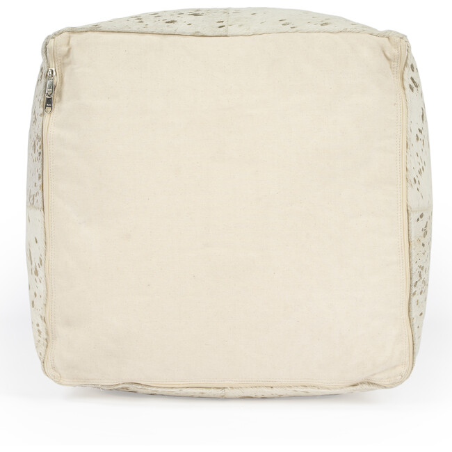 Victorian Hair on Hide Pouf, Gold - Kids Seating - 4