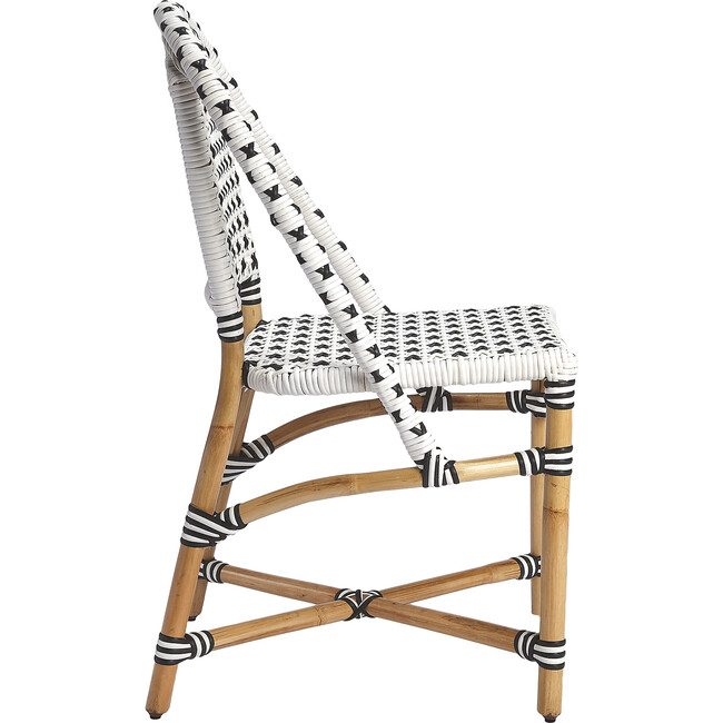 Tenor Rattan Bistro Chair, White/Black Butler Nursery Chairs