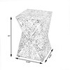 Anais Bone Inlay End Table, White/Blue - Accent Tables - 8