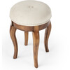 Simone Ash Burl Vanity Stool, Olive - Accent Seating - 1 - thumbnail