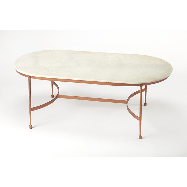 Legionary Marble Coffee Table, White