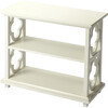 Paloma Quatrefoil Wooden Bookcase, White - Bookcases - 1 - thumbnail