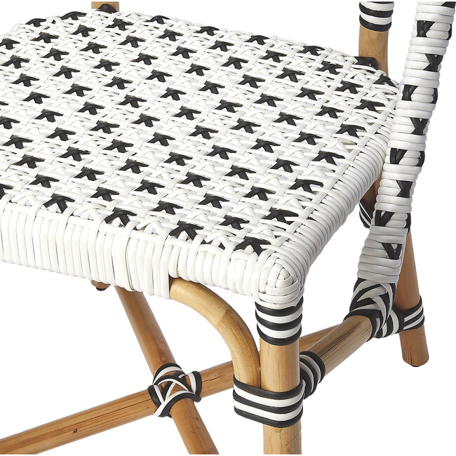 Tenor Rattan Bistro Chair, White/Black Butler Nursery Chairs