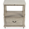 Danielle Marble Nightstand, Gray - Nightstands - 5