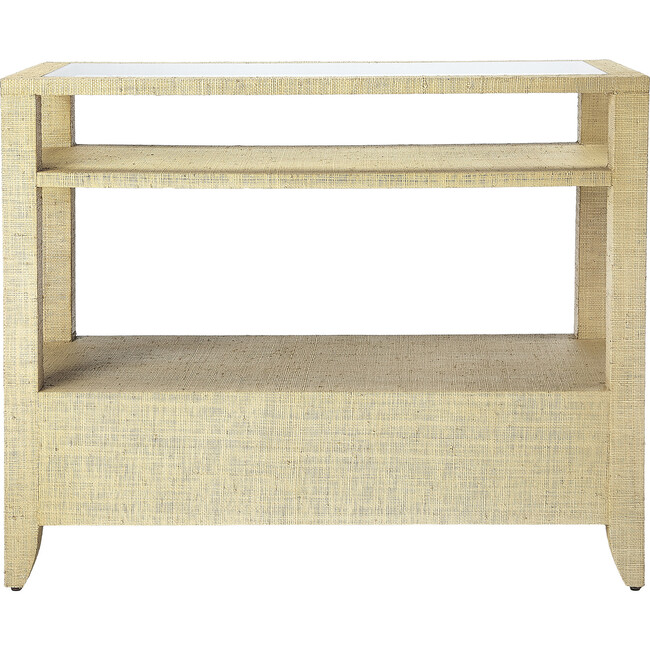 Amelle Raffia Console Table, Cream - Accent Tables - 5