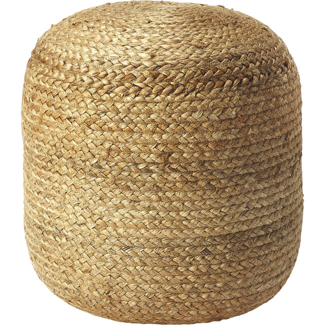 Jute Floor Pouf, Natural - Accent Seating - 1