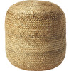 Jute Floor Pouf, Natural - Accent Seating - 1 - thumbnail