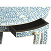Darrieux Bone Inlay Demilune Console Table, Blue - Accent Tables - 5