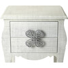 Felicia Raffia Side Table, White - Accent Tables - 2