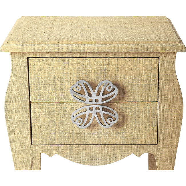 Felicia Raffia Side Table, Natural - Accent Tables - 2
