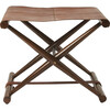 Sutton Leather Folding Stool - Accent Seating - 2