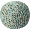 Knit Floor Pouf, Green - Accent Seating - 1 - thumbnail