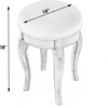 Simone Ash Burl Vanity Stool, Olive - Accent Seating - 6