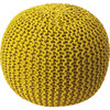 Knit Floor Pouf, Mustard - Accent Seating - 1 - thumbnail