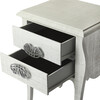 Felicia Raffia Side Table, White - Accent Tables - 4