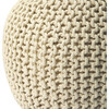 Knit Floor Pouf, Cream - Accent Seating - 2