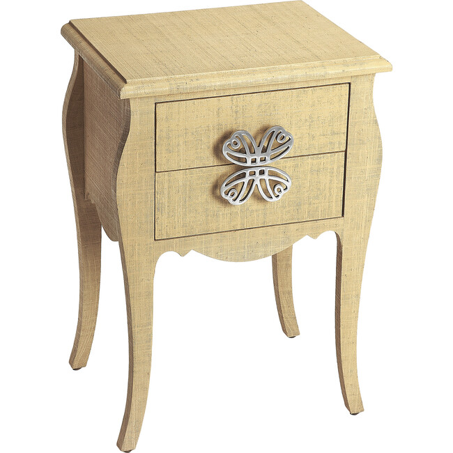 Felicia Raffia Side Table, Natural - Accent Tables - 4