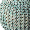 Knit Floor Pouf, Green - Accent Seating - 2 - thumbnail
