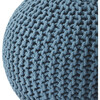 Knit Floor Pouf, Blue - Accent Seating - 2