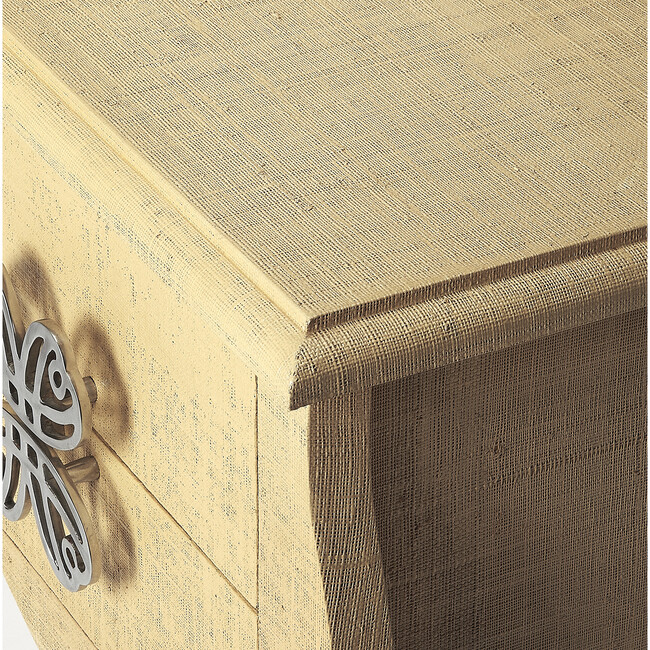 Felicia Raffia Side Table, Natural - Accent Tables - 5