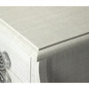 Felicia Raffia Side Table, White - Accent Tables - 5