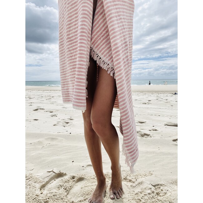 The Beach Towel, Lauren's Pink Stripe - Towels - 6