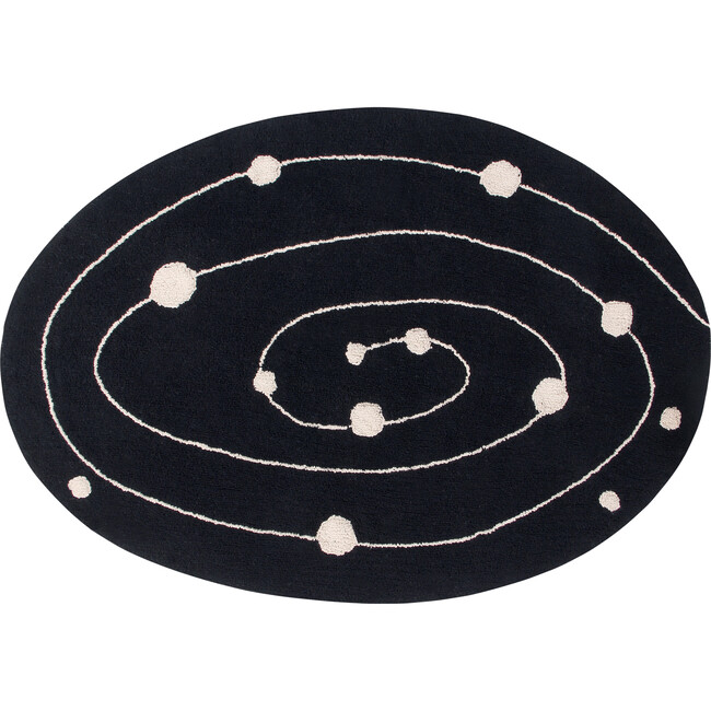 Milky Way Washable Rug, Black